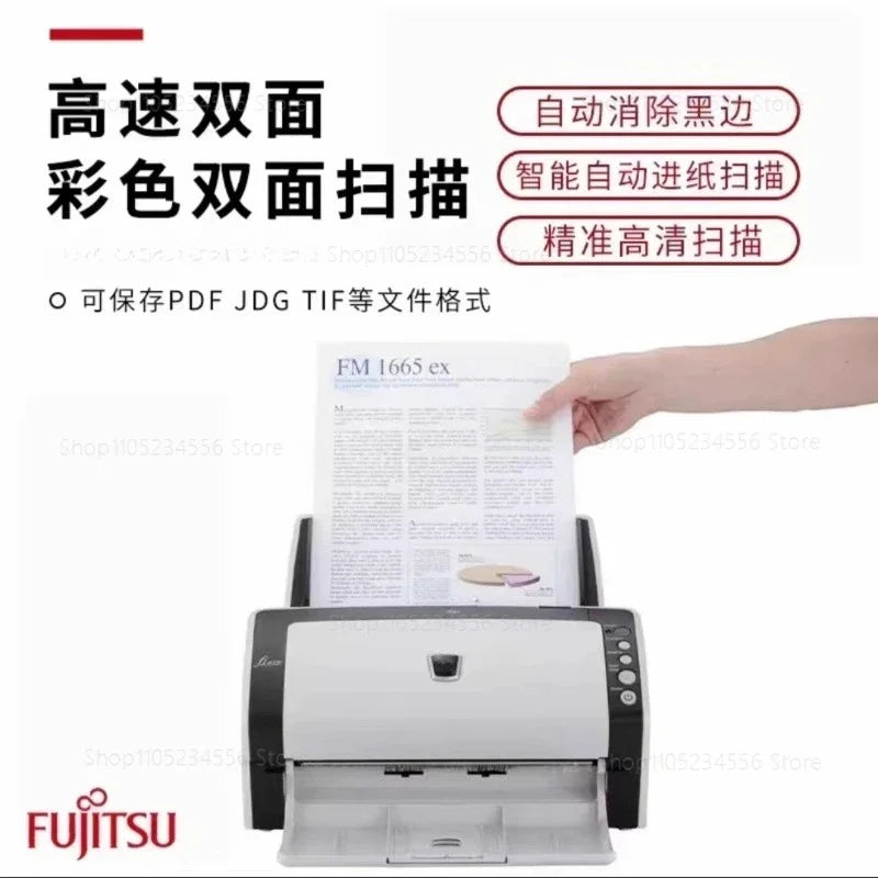 FI6130 High Speed Auto Feed Duplex Color Scanner Professional Office Document Scanning Machine Compact Double Sided HD