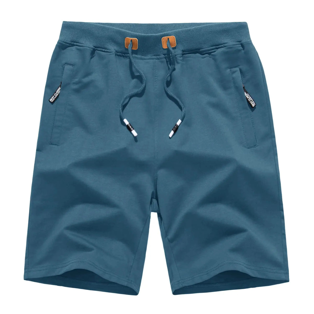 TACVASEN Summer Cotton Running Track Shorts Mens Casual Jogger Shorts Elastic Waist Athletic Workout Zipper Pockets Short Pants
