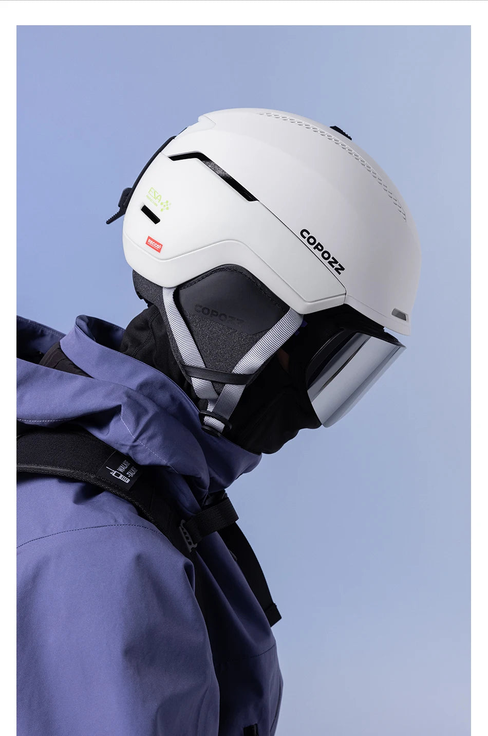 COPOZZ Winter Adult Ski Helmet Outdoor Anti-impact REECCO Positioning Rescue System Breathable Women Men Ski Safety Helmet