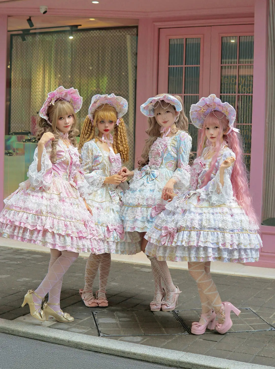 Original Design Lolita Sweet Long Sleeve OP Dress Women Autumn Super Fairy Cute Bow Birthday Party Girls Princess Dresses