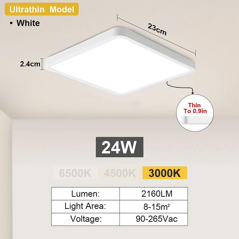 Modern LED Ceiling Light Ultrathin Decorative Light Bedroom Dining Room Living Room Indoor Home Light Waterproof Dustproof