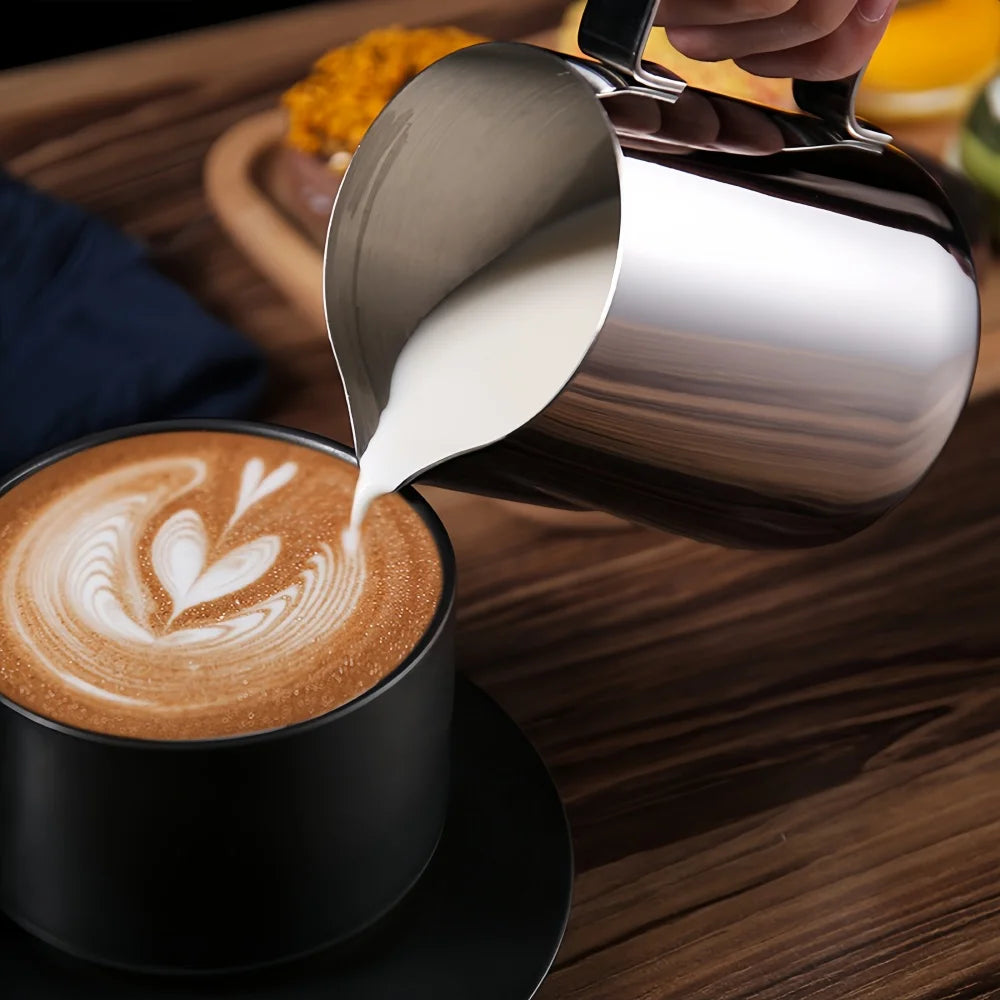 304 Stainless Steel Coffee Milk Frother Jug With Scale Cafe Barista Professional Steam Espresso Coffee Latte Art Kitchen Tools