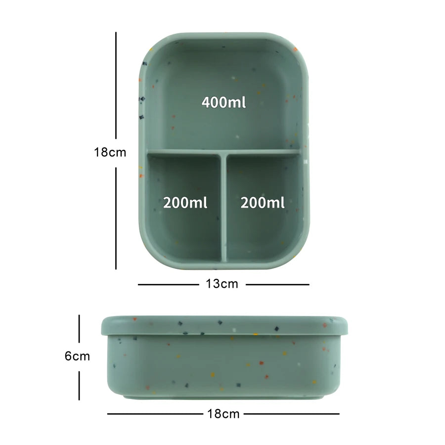 1PCS Microwave Lunch Box Silicone Bowl Dinnerware Food Storage Container Children School Office Portable Baby Feeding Bento Box