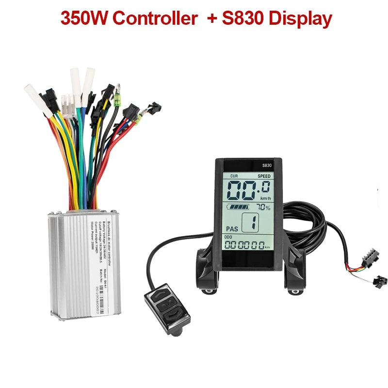 Electric Bike Brushless Controller 25A 35A with LCD Display Electric Bicycle Scooter E-bike Accessories Parts 36V 48V 750W 500W