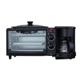 Multi Function 3in1 Breakfast Maker Electric Bread Roast Oven Steaming Coffee Pot Frying Fan In One Machine Kitchen Appliances