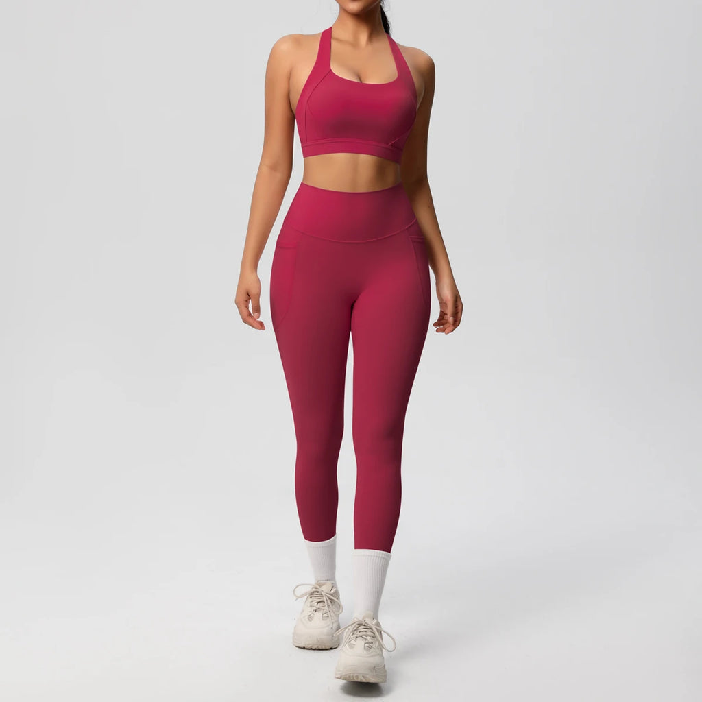 Yoga Suit Sports Set Womens Sportswear Sports Women's Yoga Bra Tummy Control Slimming Booty Leggings Women's Tracksuit
