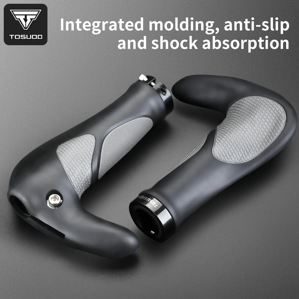 TOSUOD Bicycle Handlebar Grips Ergonomic Design Bionic Gecko Palm Texture Non-Slip Shock-Absorbing Bike Handlebar Grips Cycling Accessories