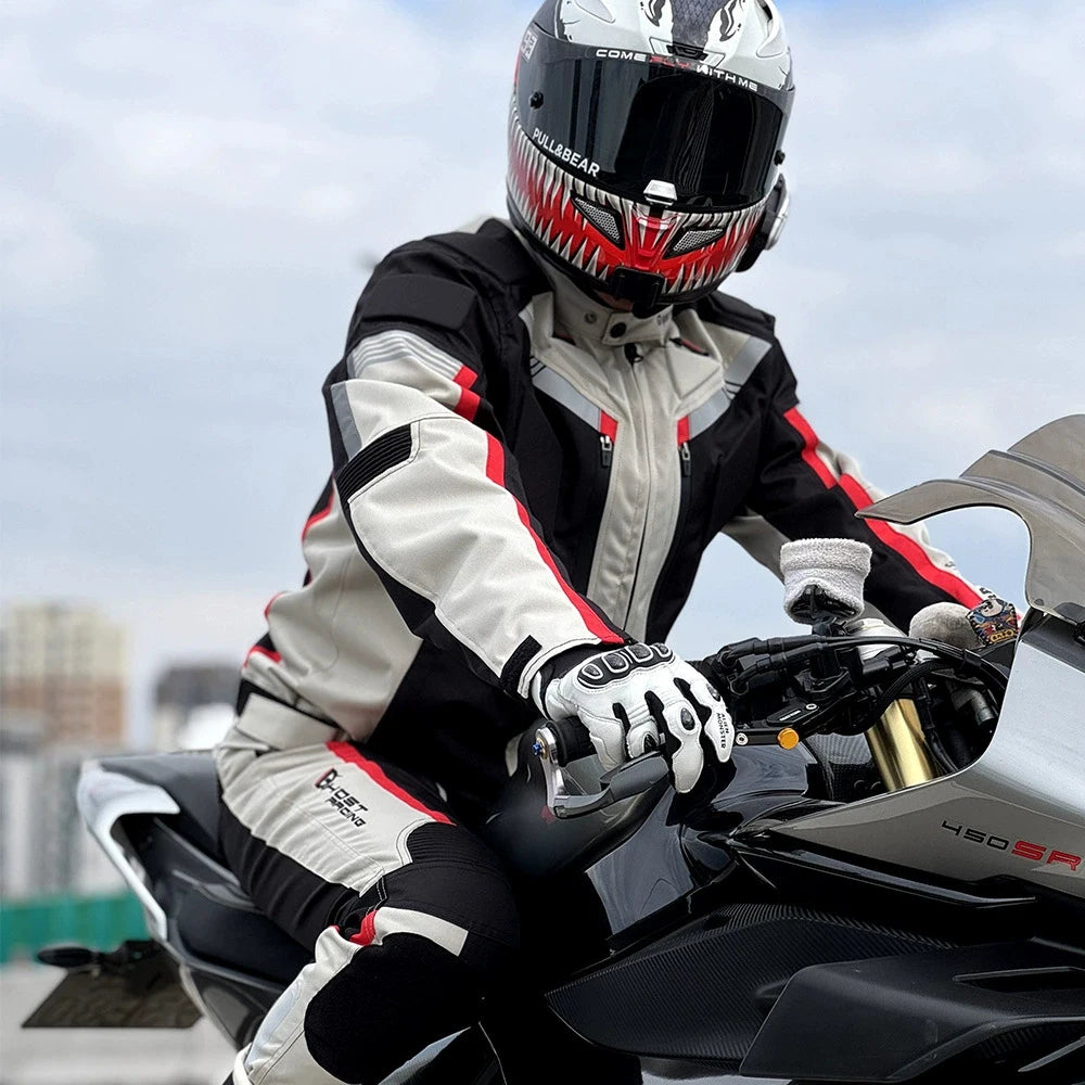 Waterproof Motocross Jacket Winter Cold-proof Motorcycle Jacket Men Chaqueta Moto Protective Gear Motorbike Riding Jacket M-5XL