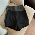 Short Pants Women Black Grey Suits Pantalones Cortos De Mujer Autumn New Slim High Waist Wide Leg Shorts Femme Y2k