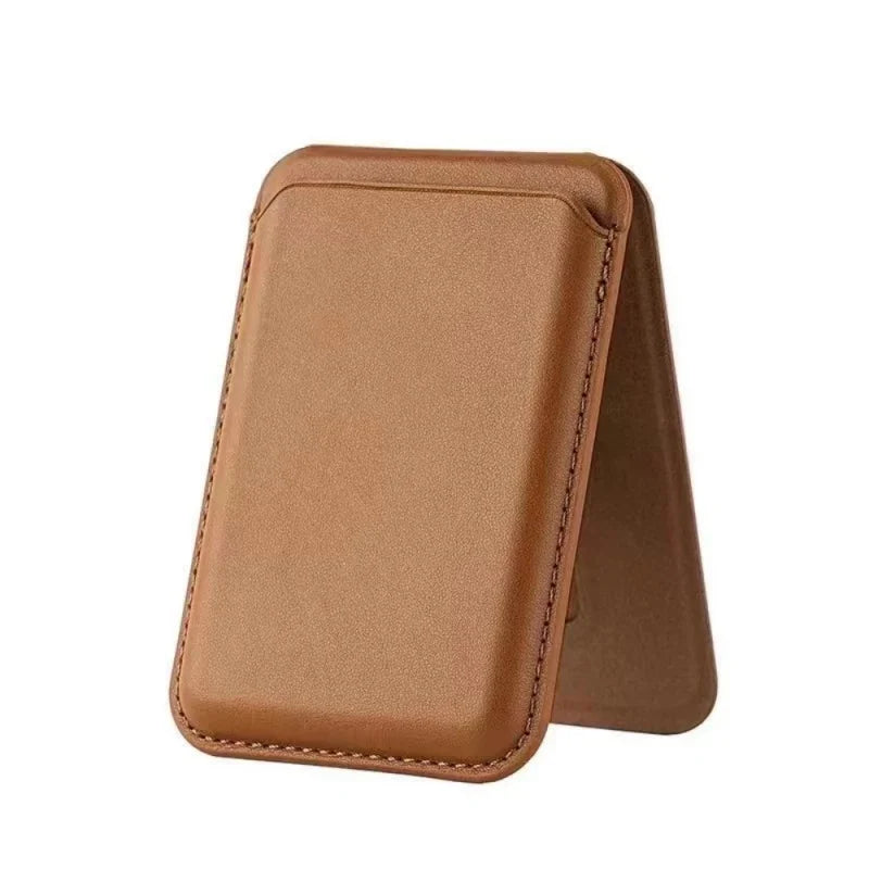 3 in 1 MagSafe Magnetic Leather Card Holder Foldable Phone Stand Wallet Case For iPhone 17 16 15 14 13 12 Pro Max Card Pocket