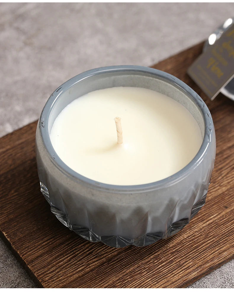 Ins Style Candy Glass Jar Scented Candle Essential Oils Soy Wax Candle Aromatherapy Home Decoration Birthday Xmas Gift