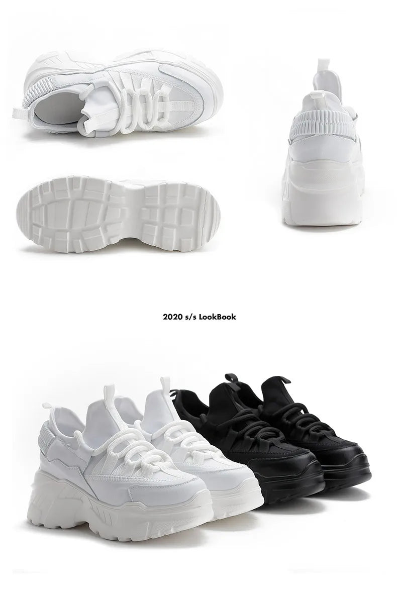 White Sneakers Women Sports Shoes for Women Inner Height Increasing Women's Shoes Winter Warmth Platform Shoes Zapatillas Mujer