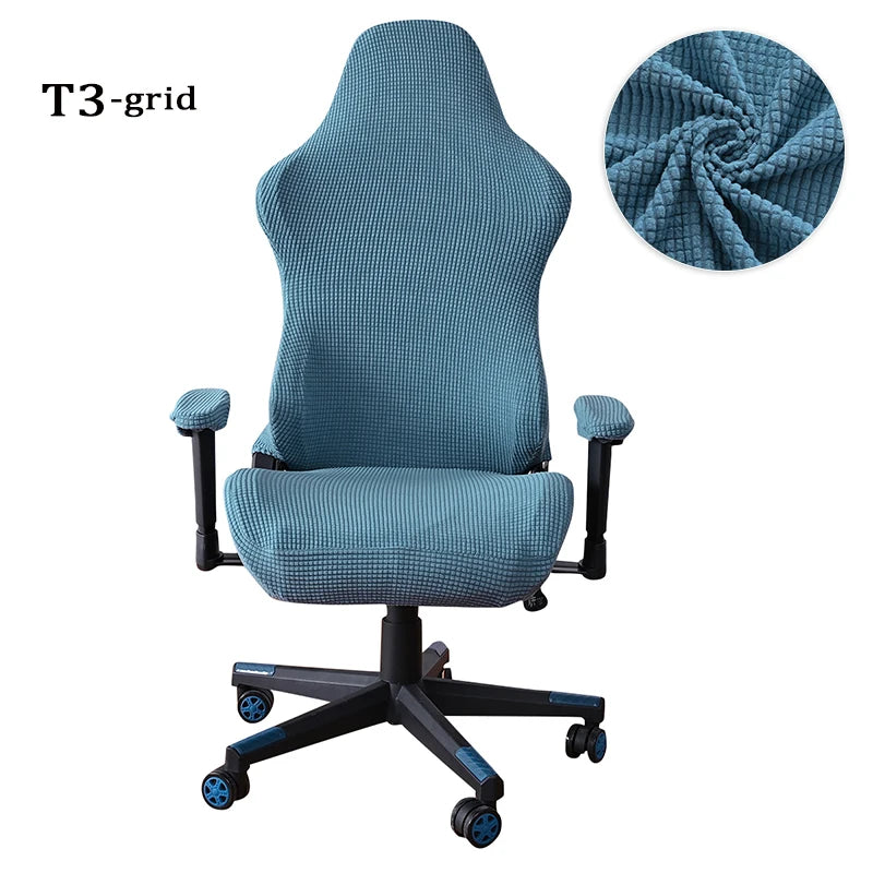 Simple Home Gaming Chair Cover Universal Computer Game Competitive Chair Seat Backrest Armrest Elastic Swivel Chair Covers Home