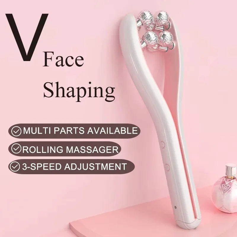 Roller Face-Slimming Artifact V-Face Beauty Facial Massager For Firming And Lifting The Face