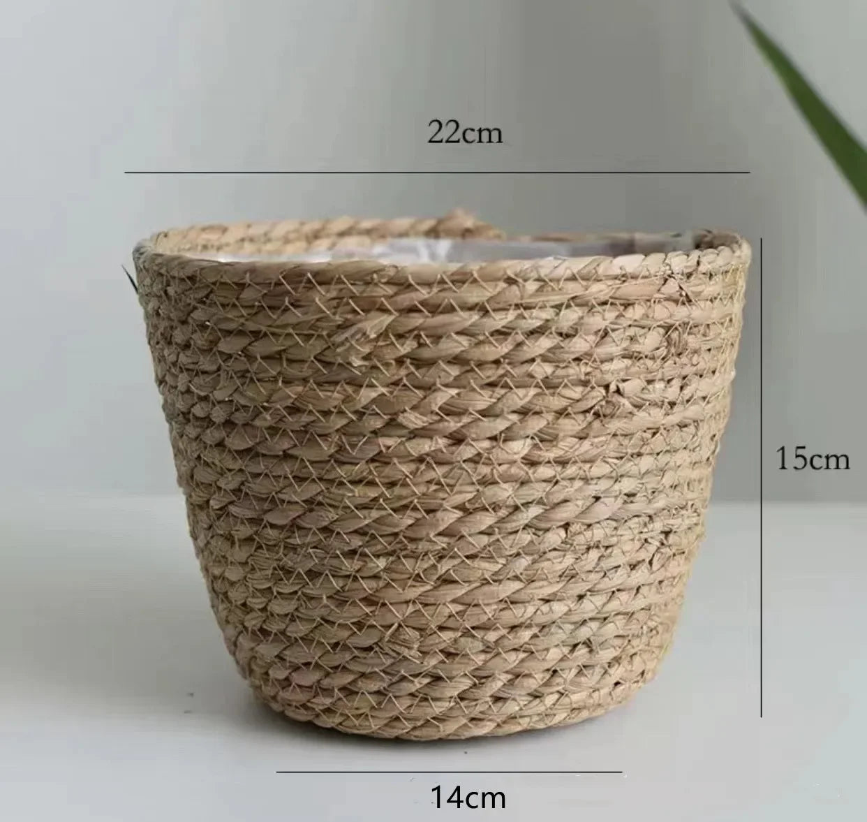 Natural Wicker Planter Basket  Flower Pot Home Garden Rattan Basket Straw Flower Basket 20/25/30CM