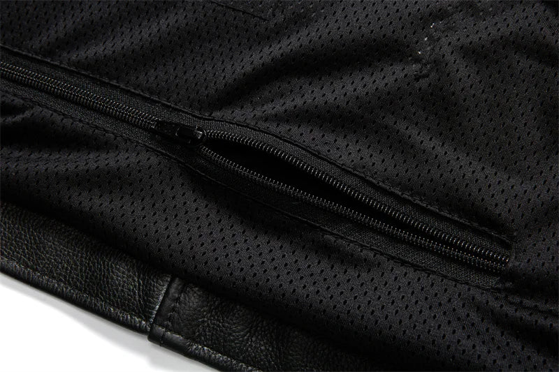 2023 New Top Layer Cowhide  Leather  Jacket Men Black Stand Collar Short Genuine Leather Coat High Quality  Motorcycle Jackets
