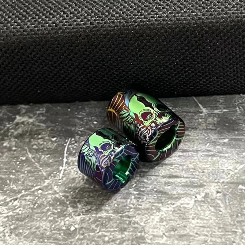 EDC Titanium Alloy Knife Beads A Pendant Paracord Outdoor DIY Decorations Camping Gear EDC Tools