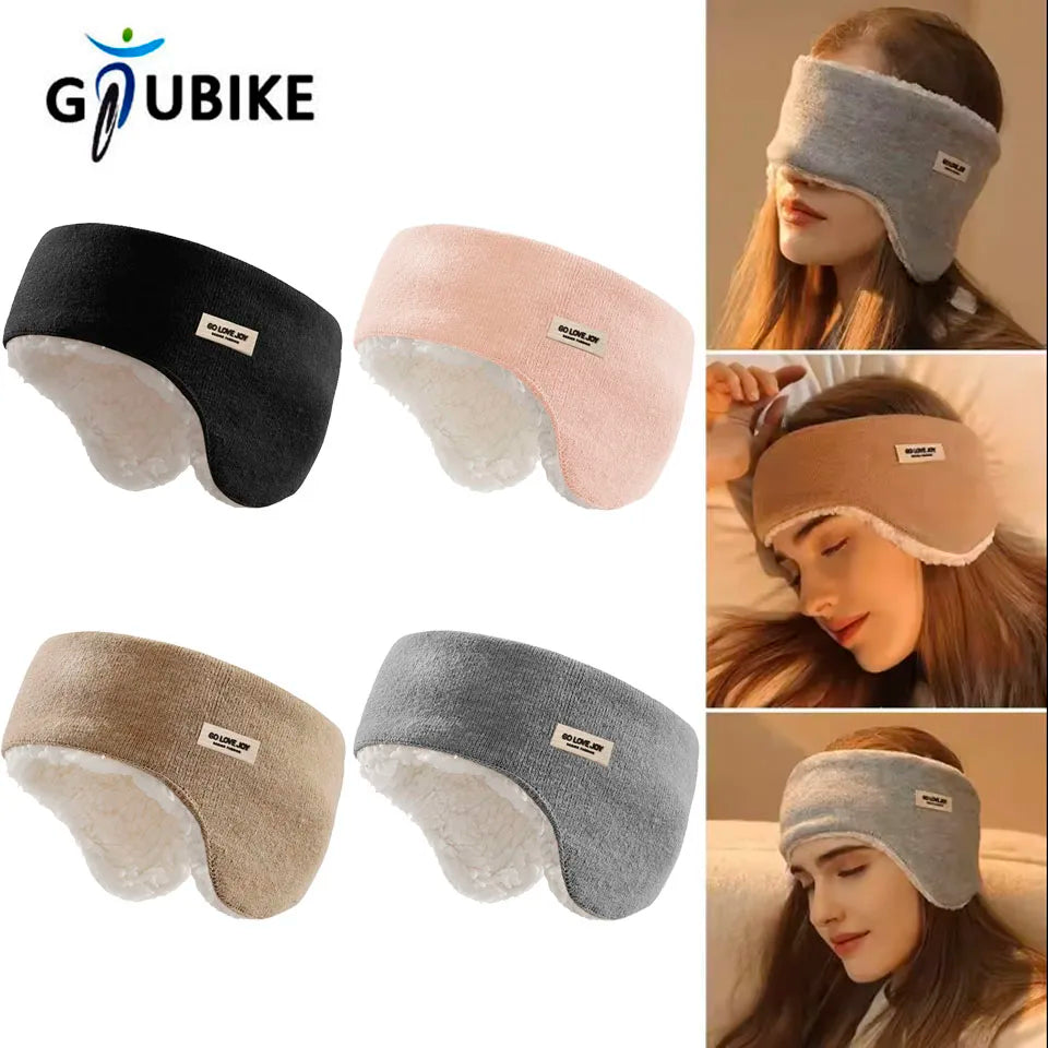 GTUBIKE Winter Earmuffs Headwear Anti-cold Warm Thickened Fleece Ear Protection Head Cover Windproof Thermal Running Headband