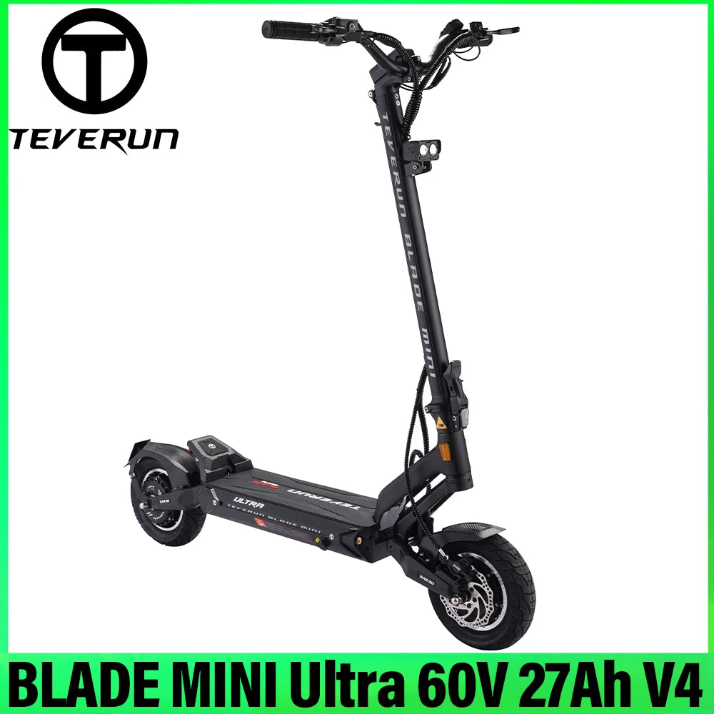 2026 TEVERUN Blade Mini Ultra V4 60V 27Ah Battery 1000Wx2 Motor Built-in Smart LCD Display Max Range 100km 10inch E-Scooter