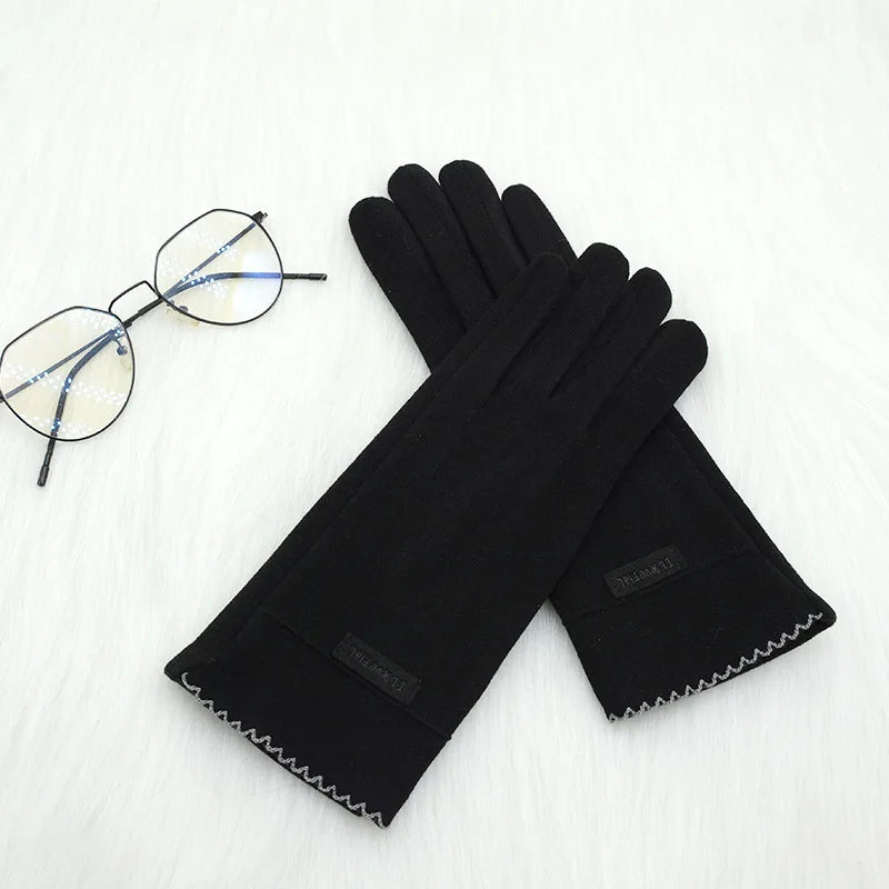 New Grace Fashion Lady Gloves Women Winter Vintage Touch Screen Driving Keep Warm Windproof Glove Mittens Dropshiping G072
