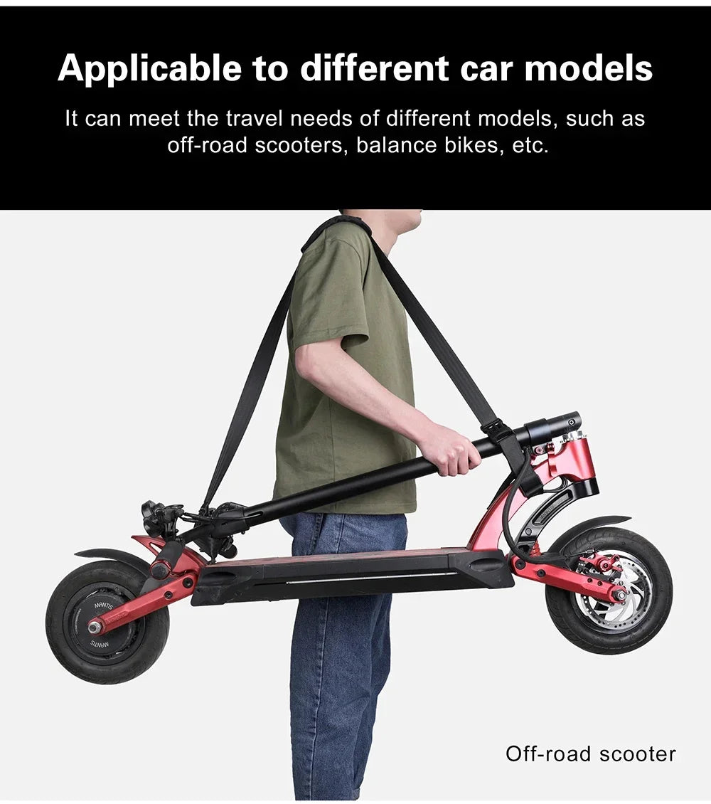 Rhinowalk Adjustable Scooter Riders Single Straps Portable Hand Carrying Shoulder Strap for Scooter Folding E-bike Skateboard