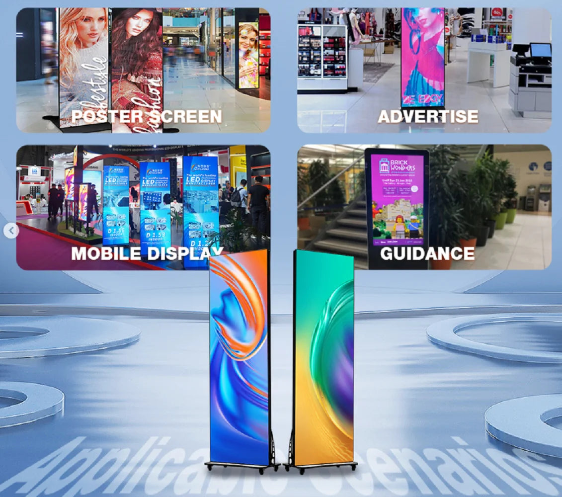 Foldable P1.53 640*1920mm COB Poster Screen LED display