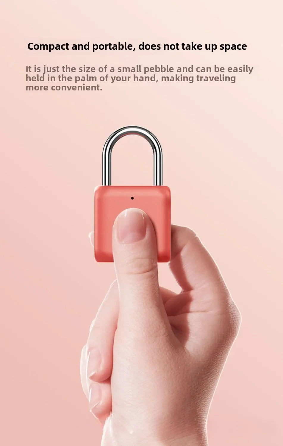 Intelligent Fingerprint Unlock Luggage Cabinet Lock Electronic Lock Head Dormitory Padlock High Security Travel Lock125