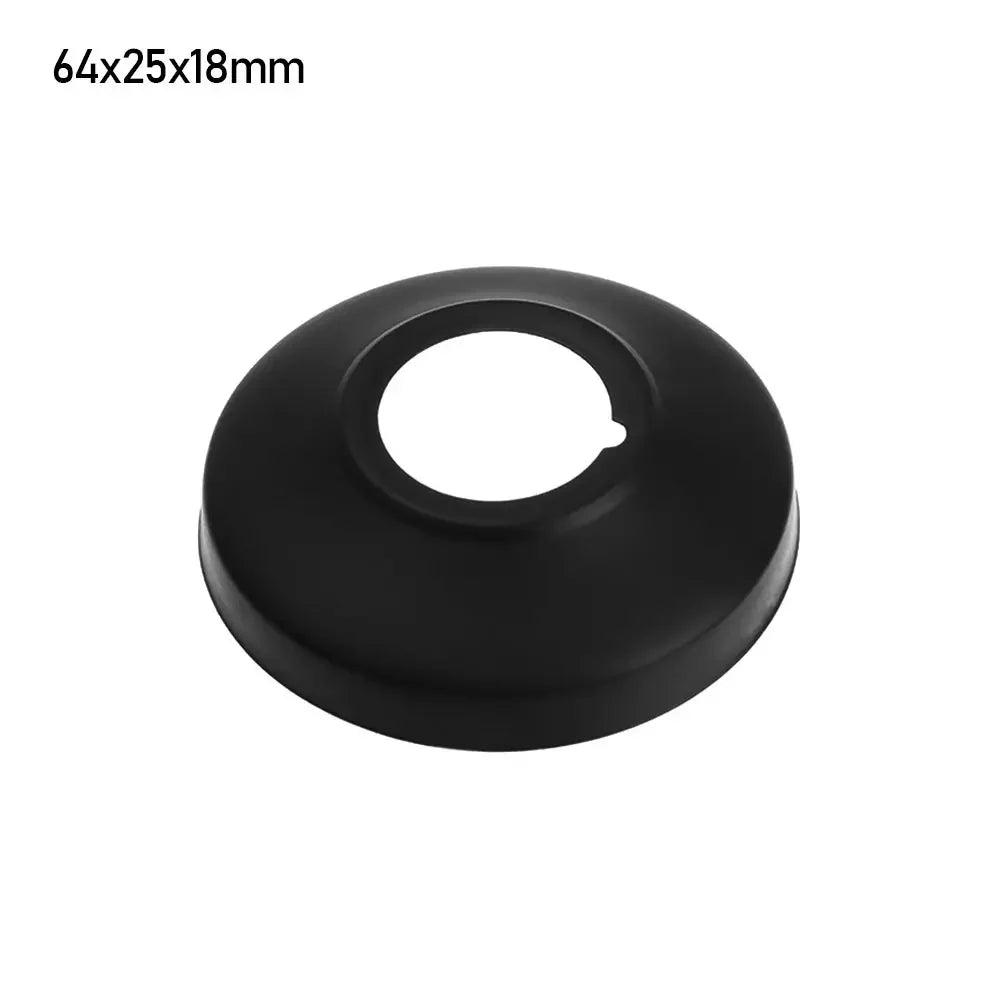 Black Shower Faucet Decorative Cover Chrome Finish Stainless Steel Wall Flange Water Pipe Wall Covers Bathroom Faucet Accessory