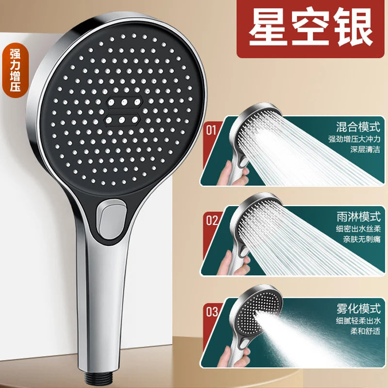 New Large Flow Rainfall Shower Head 25cm Top Sprayer High Pressure Shower Head Water Saving Shower Faucet Bathroom Accessories
