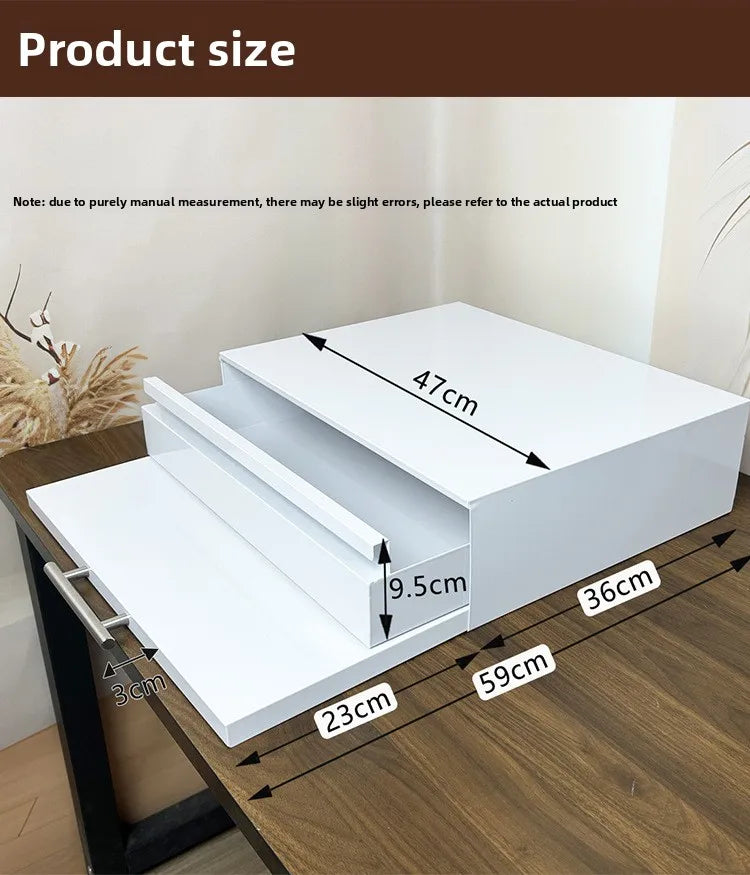 Pull-Out Kitchen Organizer Drawer Microwave Shelf with Extendable Board Countertop Oven Storage Rack Space-Saving Prep Station