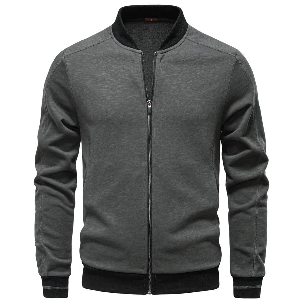 AIOPESON Baseball  Jacket Men Cotton Solid Color Thicken Warm Autumn Winter Casual Sportswear High Quality Zipper Jacket Male