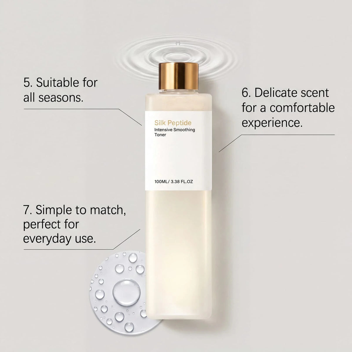 AMZ Daily Hydration Moisturizing Toner - Nourishing Refreshing Non-Greasy Easy Absorb Gentle Facial Skin Care Toner