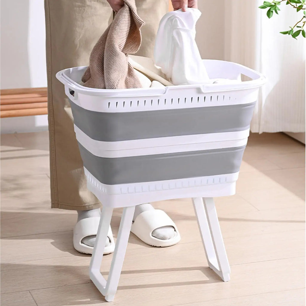 Dirty Clothes Basket 26L Large Foldable Elevated Organizer Clothes Basket Hampers For Bedroom For Home Bathroom Bedroom Kitchen