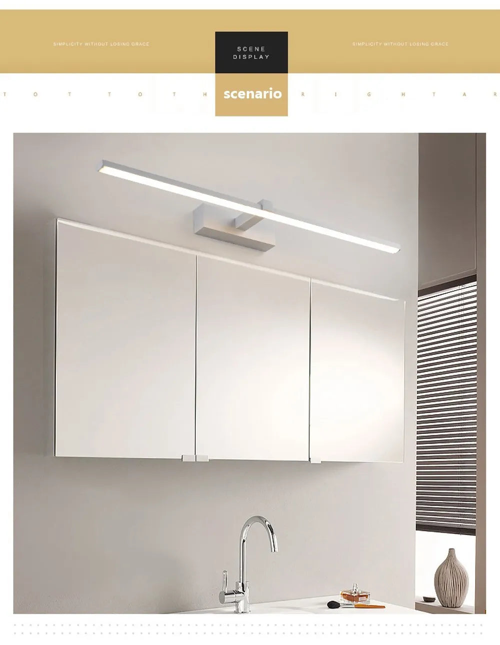 Modern LED Indoor Wall Lights, Bathroom Mirrors, Headlights, Study Rooms, Bedrooms, Waterproof, Creative Wall Lights, Lighting
