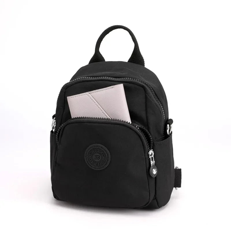 Women's Travel Casual Backpack College Students School Bag Korean Small Canvas Backpack Waterproof Fashion Shoulder Bags