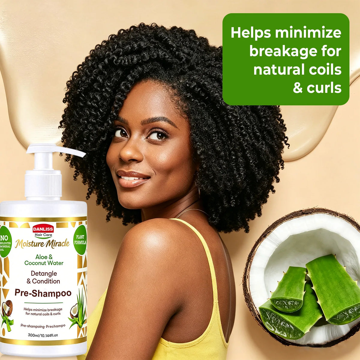Aloe & Coconut Water Detangle & Condition Pre-Shampoo –Moisture Miracle for Curly Hair Prepare your curls for washing .