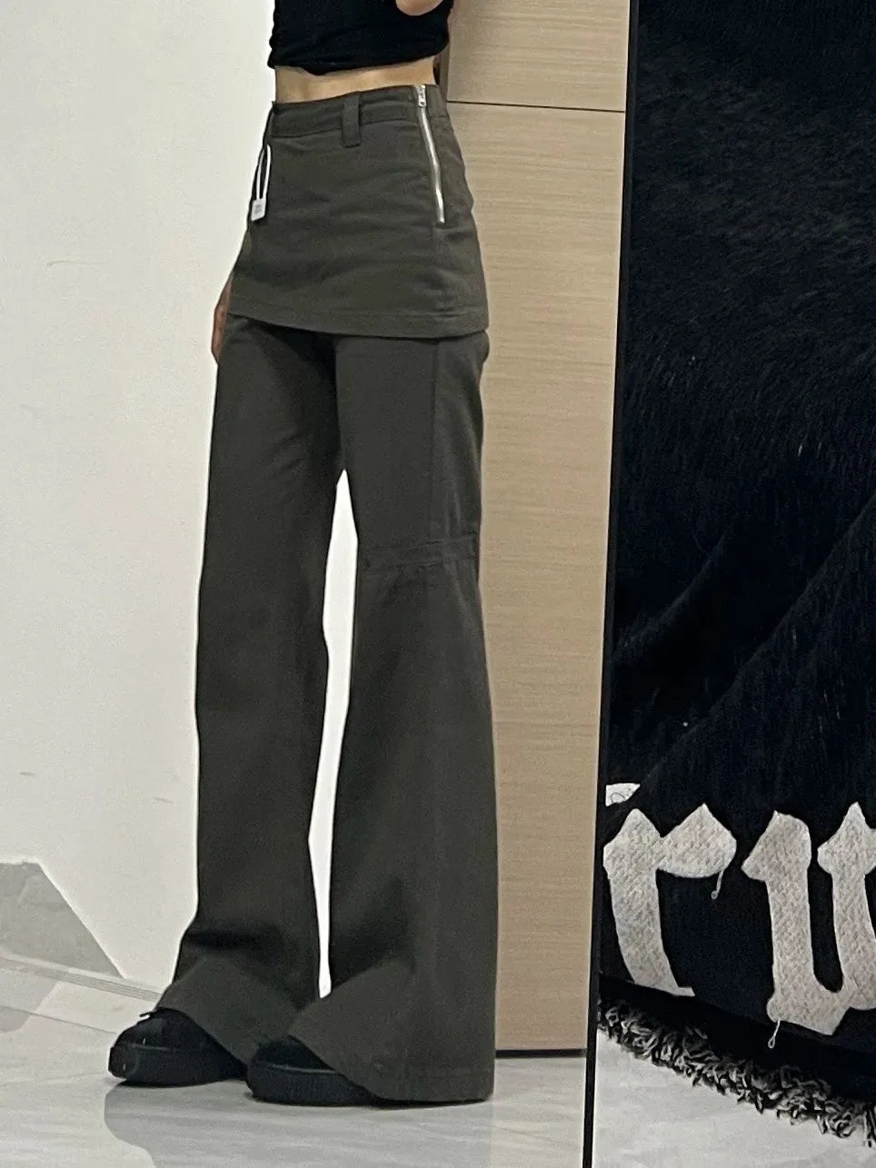 Women Flare Jeans Fashion Street Style Bell Bottom Denim Pants Lady Design Sense Niche Y2K Punk Long Trousers