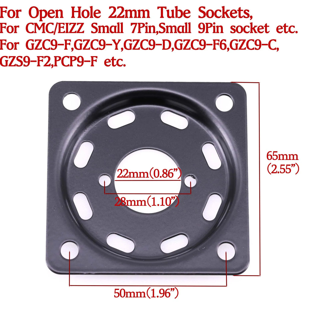 1PC Vacuum Tube Shock Proof Iron Plate Tube Socket Mounting Plate 2A3 300B  KT88 EL34 6V6 KT66 6550 Hifi Audio Tube Amplifier