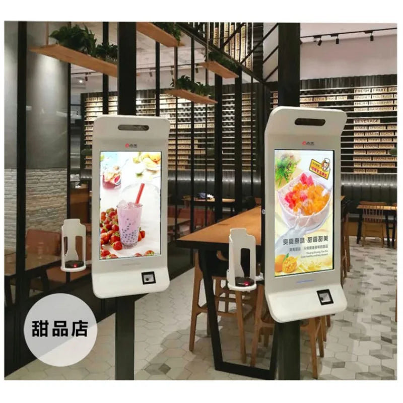 Self-service Kiosk Touch Screen Fast Food Payment All in One Self-order Kiosk  Debit Credit Card Payment with POS