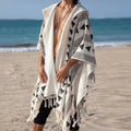 Vacation Seaside Beach Casual Loose Mens Robes Summer Outdoor Leisure Breathable Sunproof Cloaks Men Ethnic Printed Cardigans