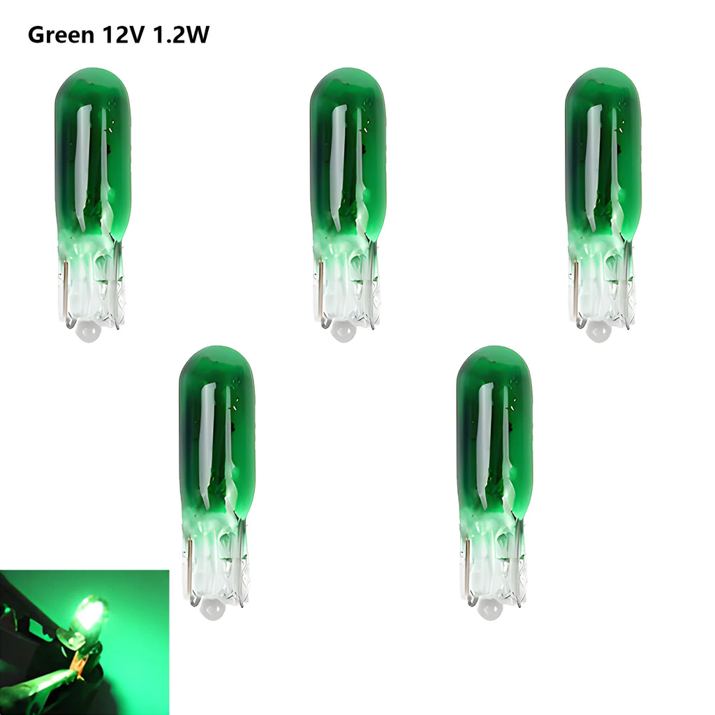 5Pcs T5 SMD LED Car Light Automobiles Light-Emitting Diode Instrument Gauge Dashboard Bulbs Auto Interior Indicator Lamp