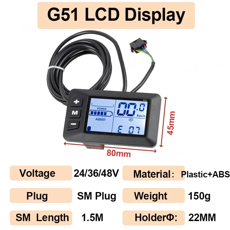 500W 25A Electric Bike Brushless Controller with LCD Display 24V 36V 48V Scooter Motor Controller Ebike Accessories