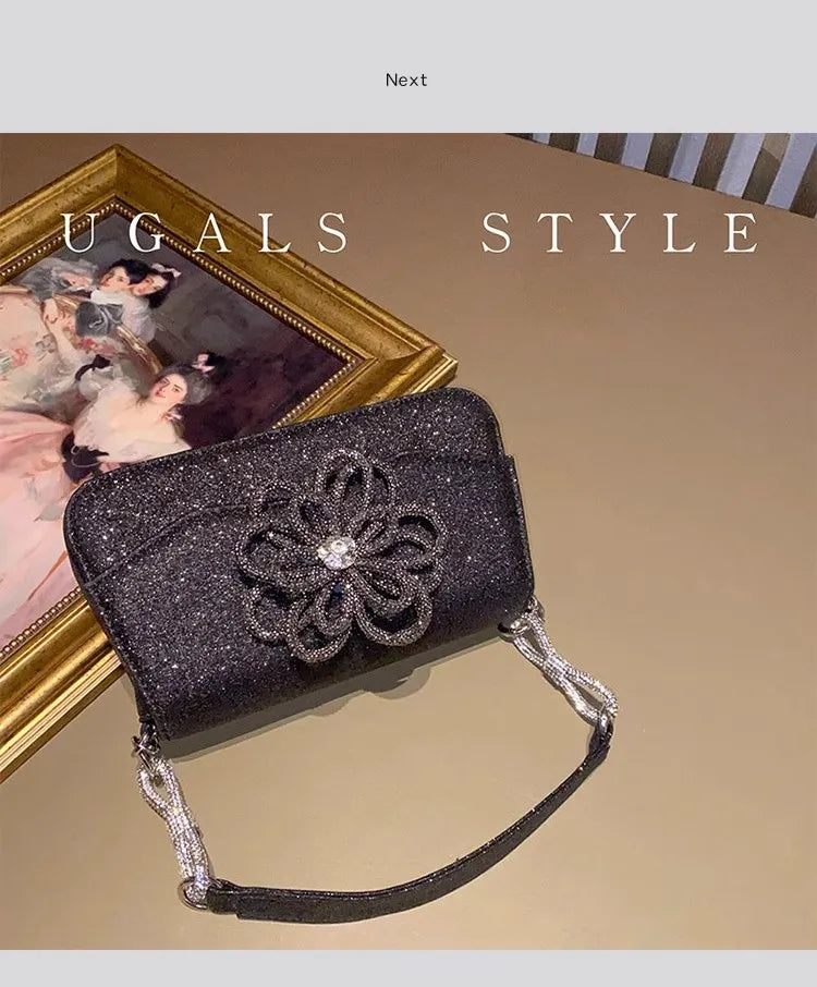 Bling Shiny Clutch Purse For Wedding Party Women Handbag Luxury Glitter Rhinestones Diamond Evening Bag Female Crossbody Bag