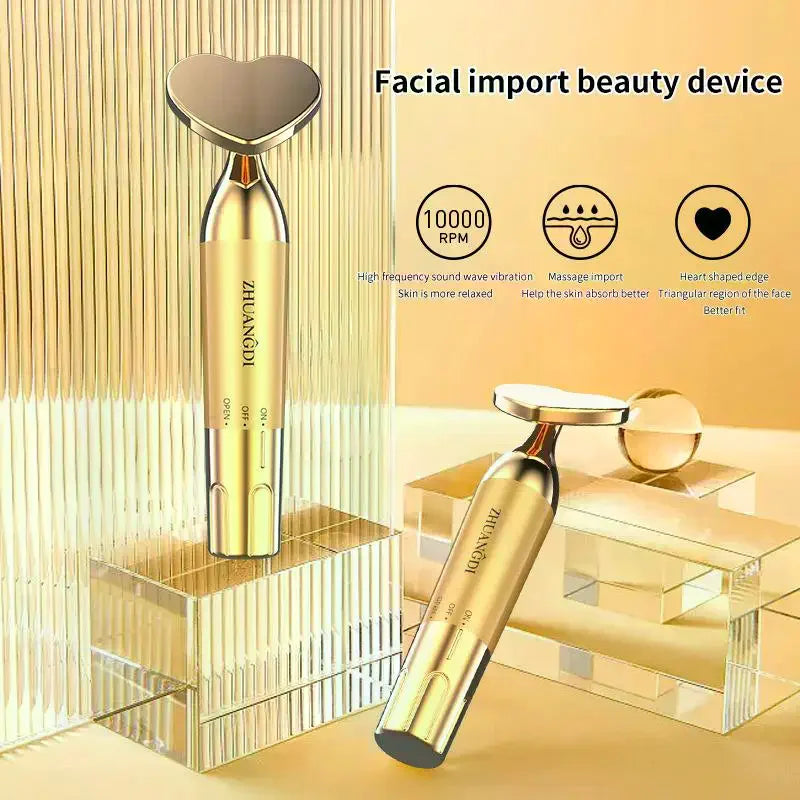 Electric Facial Beauty Devices Face Lifting Anti Wrinkle Facial Eye Massage With Face Cream Introducer Skin Rejuvenation
