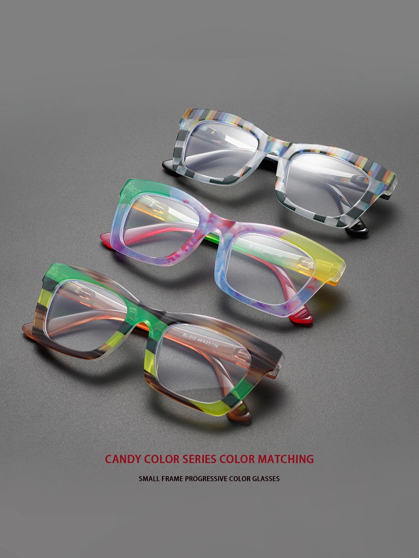 Multi Colored New Dazzling Frame Women's Flat Mirror European and American Fashion High-End Feeling Plain Face Eyeglass Frame