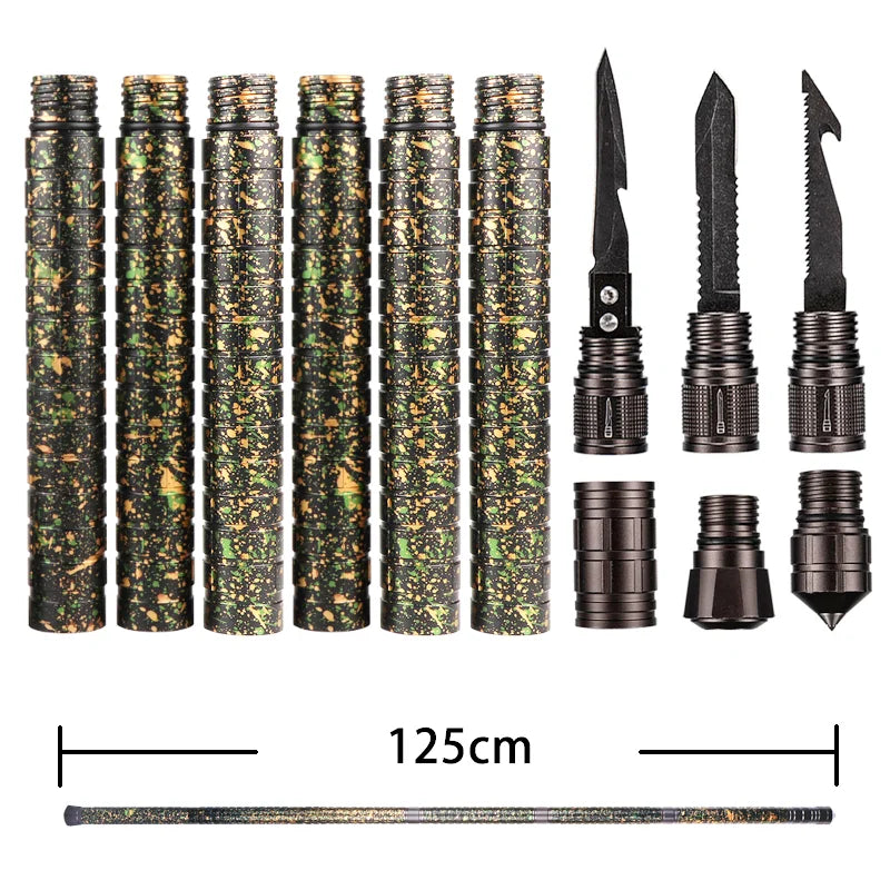 Outdoor Camping Hiking Stick DIY Self Defense Handle Tool Accessory Shovel Extra Extended Handles for Camping Gear