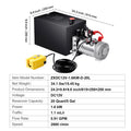 SucceBuy Hydraulic Pump 4-20 Quart Dump Trailer Pump Single Acting Dump Trailer Pump DC 12V Hydraulic Power Unit for Car Lifting