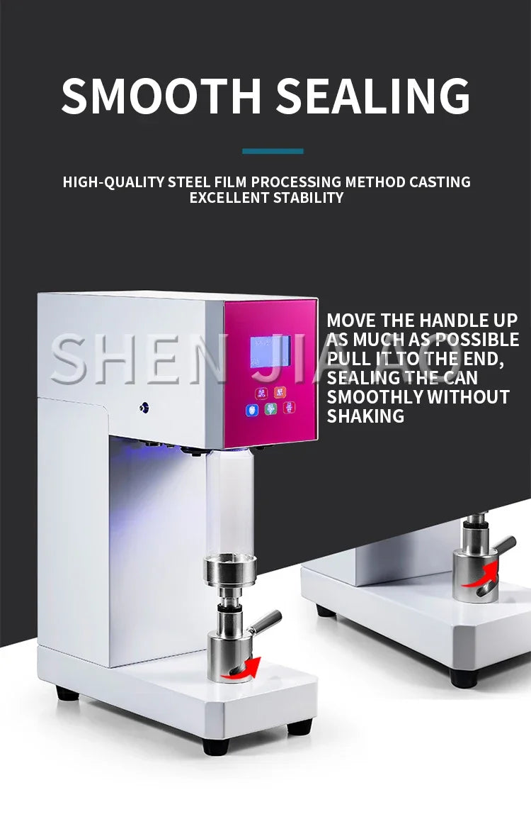 220V Can Sealing Machine Commercial Plastic Cans Automatic Beverage Sealing Machine Cup Milk Tea Equipment Complete