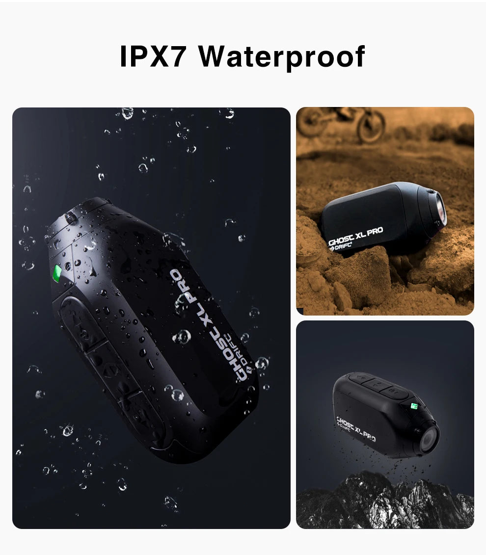Drift Ghost XL Pro 4K PLUS HD Action Camera 3000mAh Battery WiFi IPX7 Waterproof Rotatable Lens Helmet Cam Motorcycle Bicycle