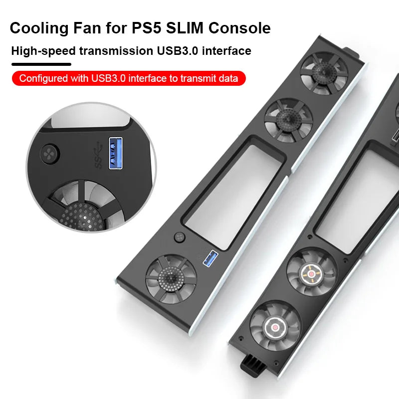 REMANK For PS5 and PS5 Slim Cooling System Cooling Fan For PS5 Slim and PS5 Cooling Fan Disc and Digital Console Cooling System